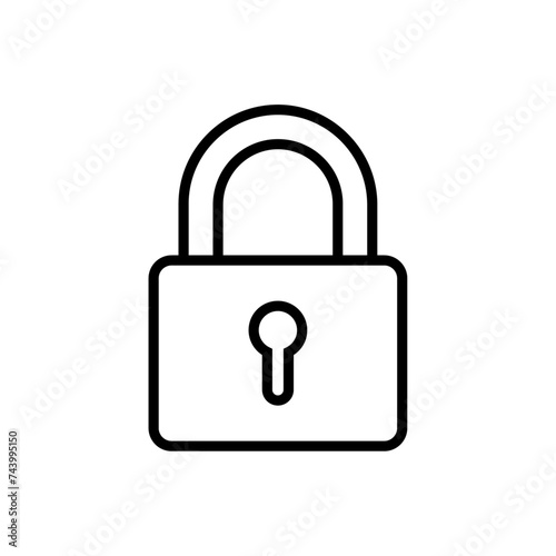 Lock icon outline