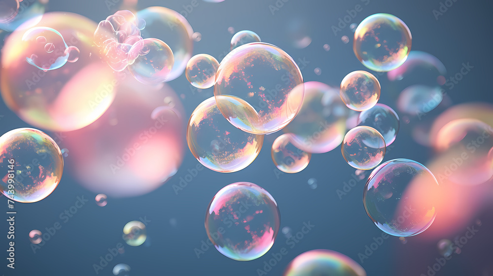 Rainbow colored soap bubbles Rainbow colored soap bubbles