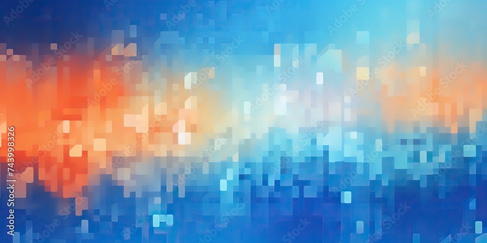 Pixelated abstract colorful background, in the style of atmospheric color washes geometric square rectangles scene