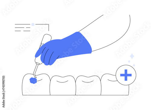 Fissure sealants abstract concept vector illustration.