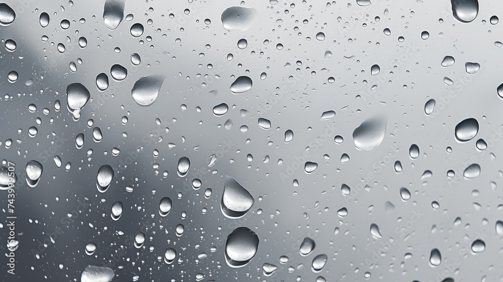Atmospheric background with water droplets. Monochrome. The texture of water on a gray background. Atmospheric background with water droplets. Monochrome. The texture of water on a gray background.