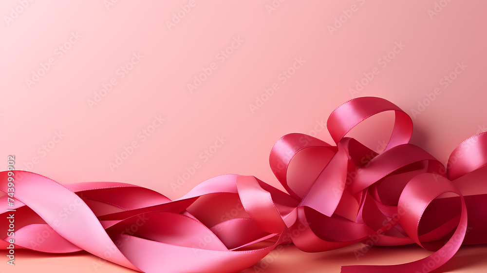 Ribbon illustration, copy space Ribbon illustration, copy space