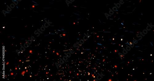 fire embers use black background