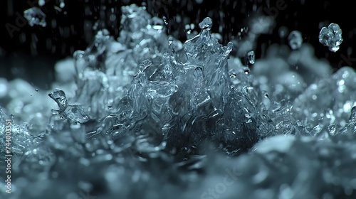 Dynamic Water Splashes Frozen in Time