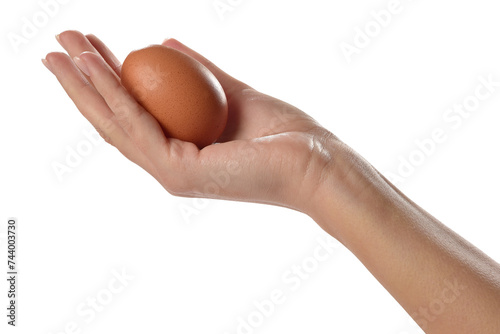 Uovo sulla mano photo