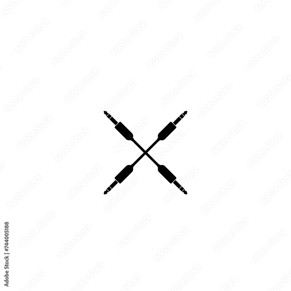 Audio jack icon isolated on white background Audio jack icon isolated on white background