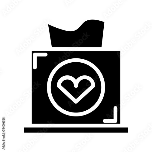 Paper Tissue Toilet Glyph Icon