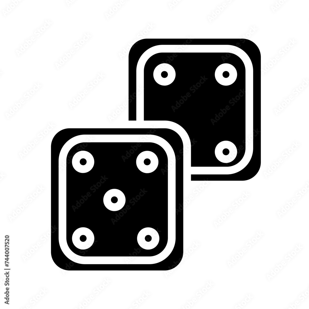 Casino Dice Gambler Glyph Icon Casino Dice Gambler Glyph Icon