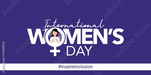 International Women's Day concept poster. 2024 Women's Day campaign theme- #InspireInclusion, Females for feminism, independence, sisterhood, empowerment, activism for women's rights, 8 March