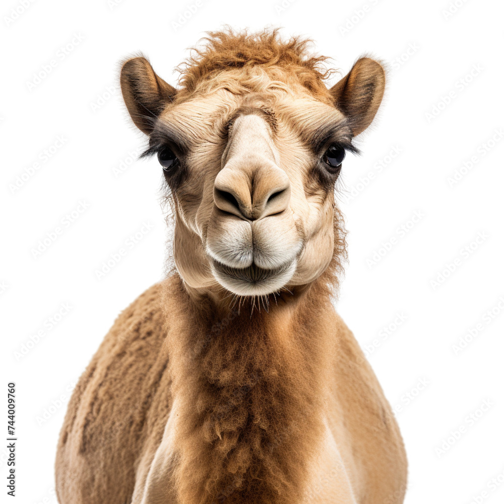 Camel isolated on transparent or white background