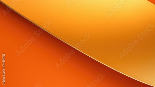 The abstract background of metal texture with empty space in tangerine orange and lemon yellow colors. 3D illustration of exuberant. generative AI