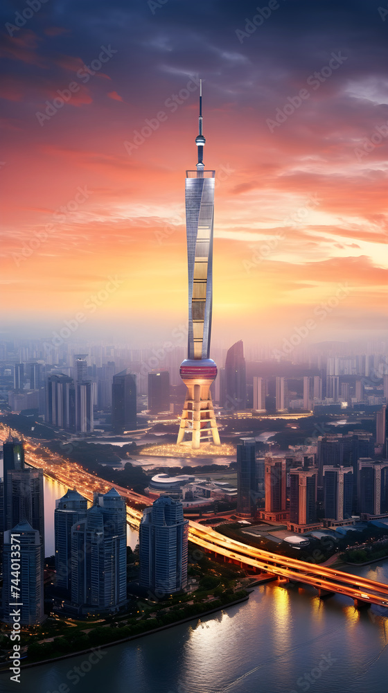 The Radiant Guangzhou Skyline: An Extraordinary Blend of Traditional and Modern Civilisation in the Heart of China