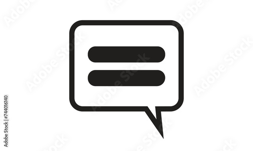 black and white speech bubble