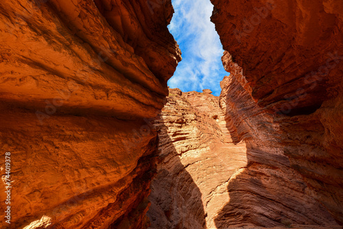 El Anfiteatro, a sandstone amphitheatre in the Quebrada de las Conchas, or Quebrada de Cafayate, Salta Province, northwest Argentina.