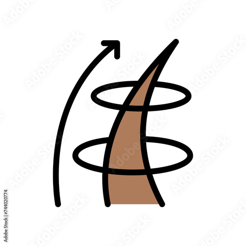 Follicle Shine Concept Color Icon. Hair Shiny with Keratin Effect Pictogram. Hair Follicle Simple Icon. Isolated Vector Illustration.