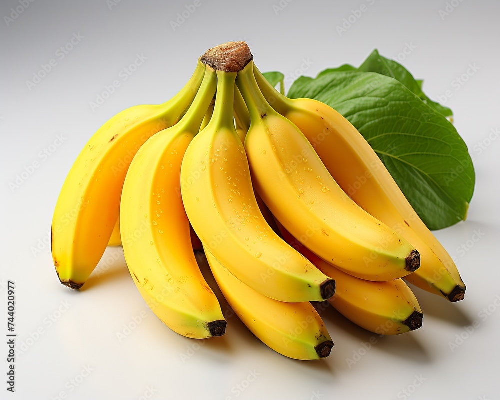 Plantain , blank templated, rule of thirds, space for text, isolated white background