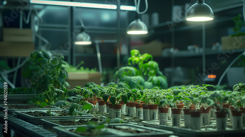 Indoor Plant Nursery Under Grow Lights