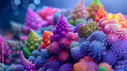 Colorful Fractal Landscape of Spheres and Cones
