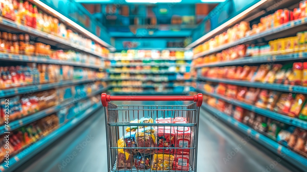 A grocery store with lots of goods on the shelves