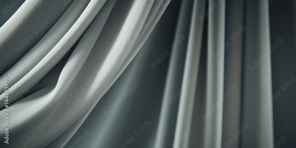 Detailed view of a curtain on black background. Suitable for interior design concepts Detailed view of a curtain on black background. Suitable for interior design concepts