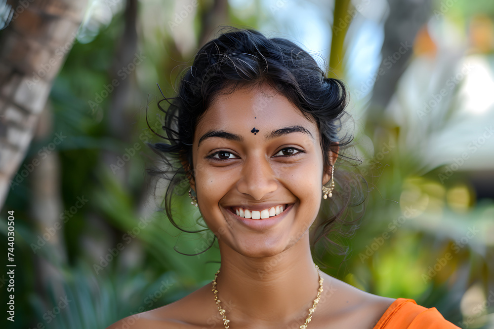 Portrait of beautiful young Indian woman are smiling. Portrait of beautiful young Indian woman are smiling.