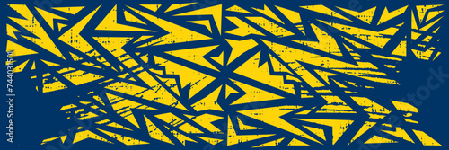 Wallpaper Mural Abstract geometric banner in yellow and dark blue color. Sport vector background. Suitable for backdrop, poster and cover template. Torontodigital.ca