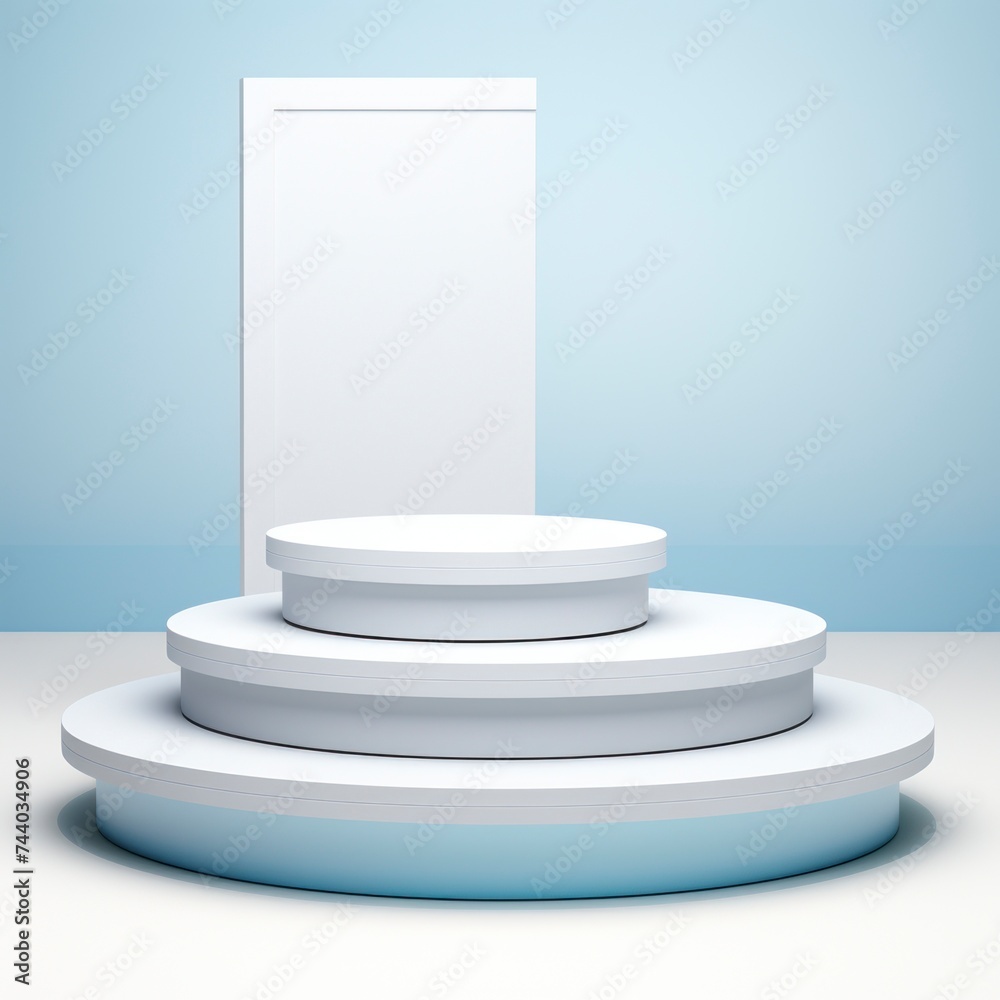 Podium for product photography, vecter, white background generative ai Podium for product photography, vecter, white background generative ai