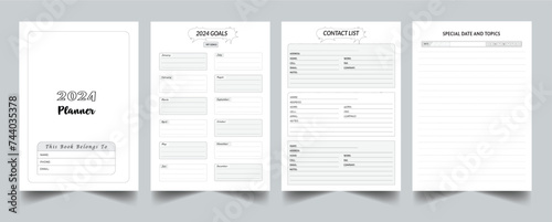 2024 Planner design layout template