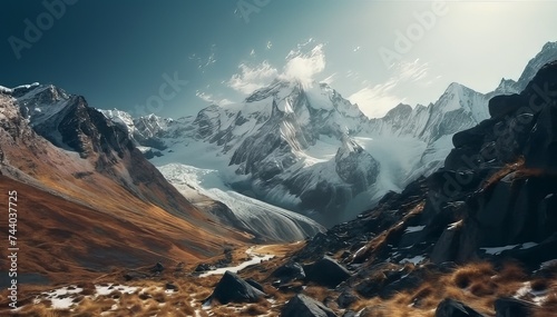 panorama of the mountains © oleksii