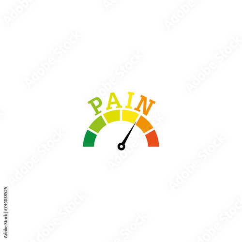 Pain scale icon isolated on white background