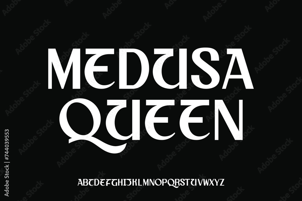 Obraz premium Display alphabet font vector design suitable for headline, poster, magazine, logo, and many more