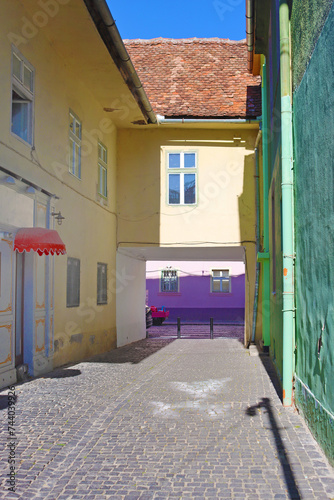 Old street in Sibiu, Romania