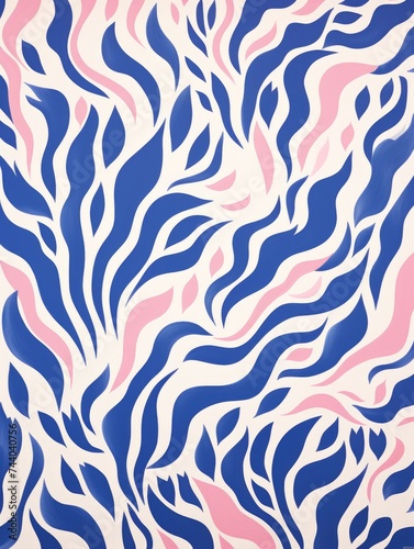 A wallpaper design featuring a vibrant blue and pink zebra print pattern  perfect for adding a bold and stylish touch to any room decor.