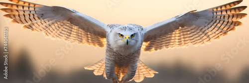 Gyrfalcon in Mid-Flight: A Display of Nature's Majesty and Raptor's Aerial Mastery photo