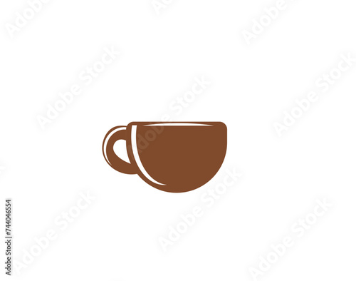 Vector illustration silhouette of a cup for hot drinks