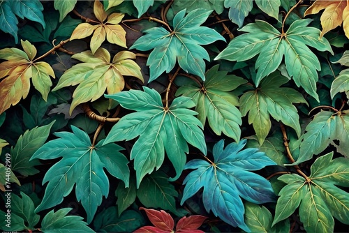 Leaf Texture Decoration  Vibrant and Natural Illustration