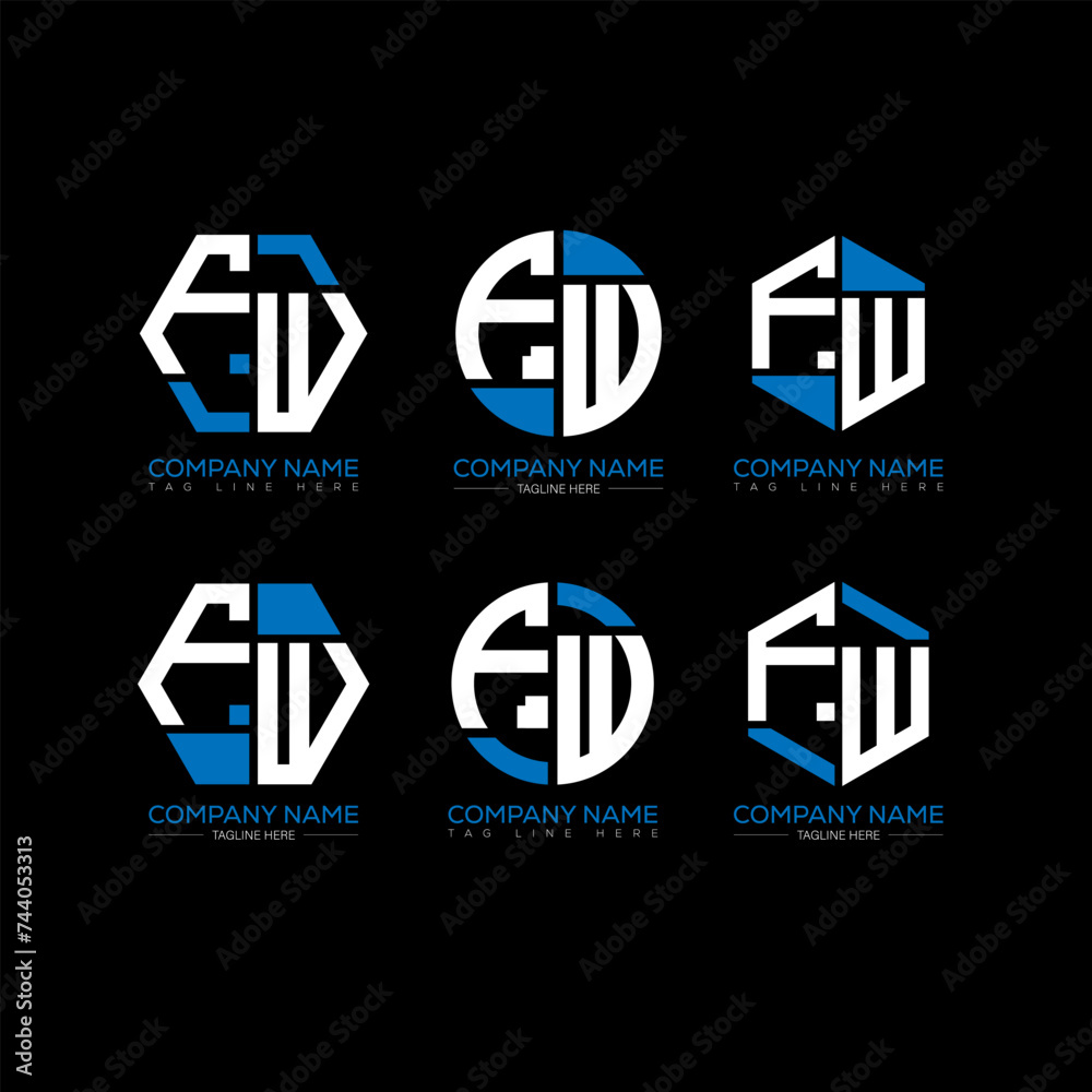 FW letter logo set design.FW monogram polygonal and circle shape vector. FW unique design.
FW letter logo set design.FW monogram polygonal and circle shape vector. FW unique design.