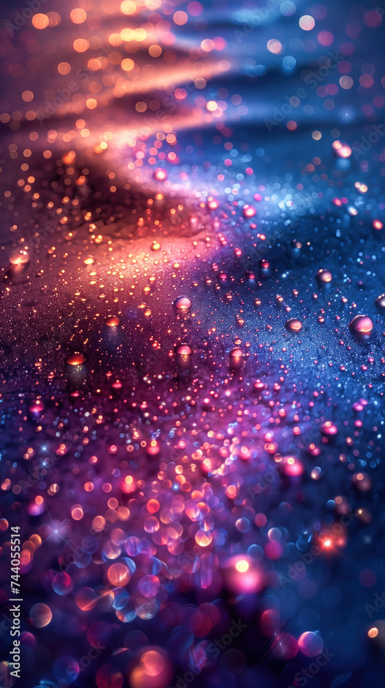 An abstract design of sparkling bokeh lights, perfect for smartphone wallpapers or lock-screens.