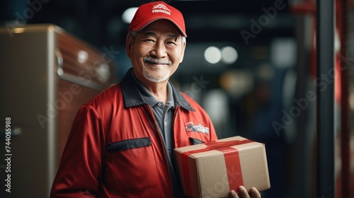 Portrait of a male delivery person