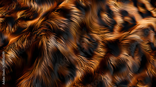 Brown and Black Animal Print Fabric