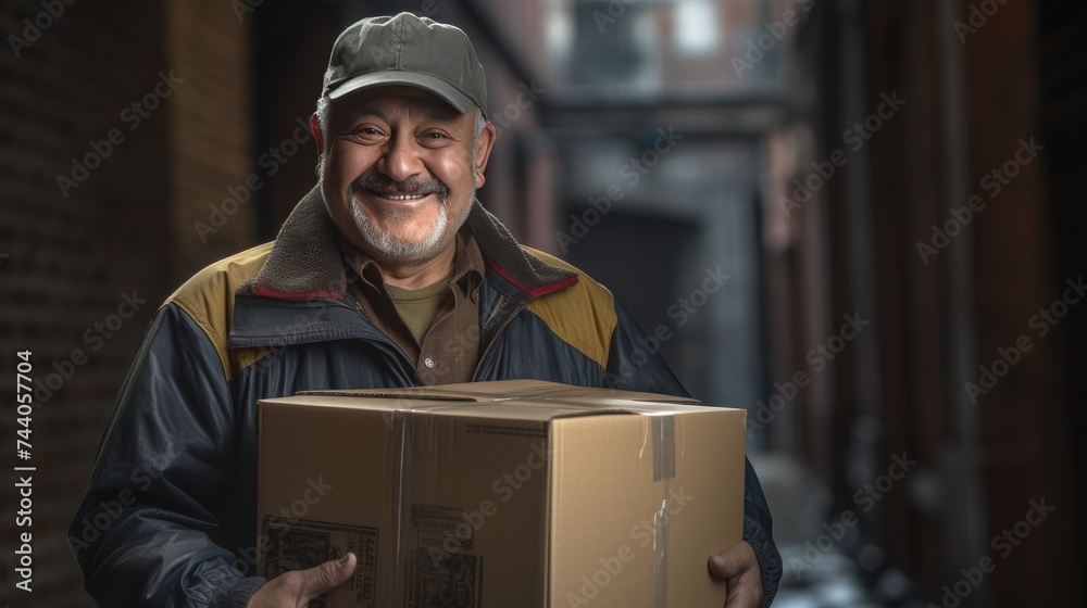 Portrait of a male delivery person Portrait of a male delivery person