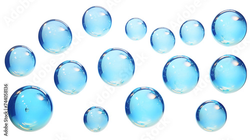 Soap bubbles isolated on a transparent or white background. Isolated set composition. 