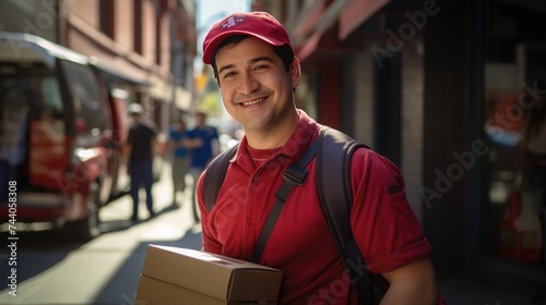 Portrait of a male delivery person