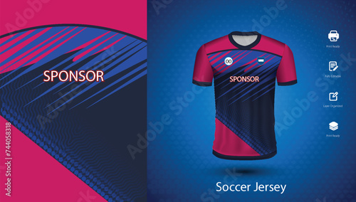 Vector vector soccer jersey design for sublimation or sports tshirt design for cricket football
