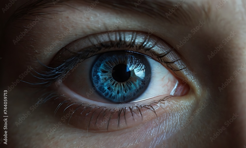 Photo of captivating blue eyes ai generative Photo of captivating blue eyes ai generative