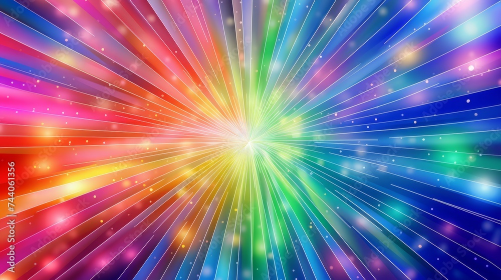 Obraz premium Color explosion in spectrum light.