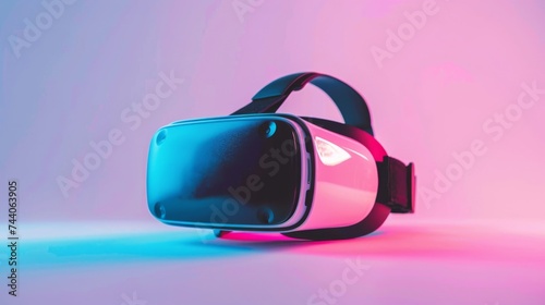 A woman wearing virtual reality goggles.