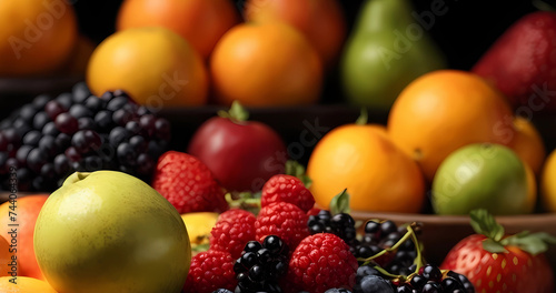 Beautiful still life background with natural detail fruits