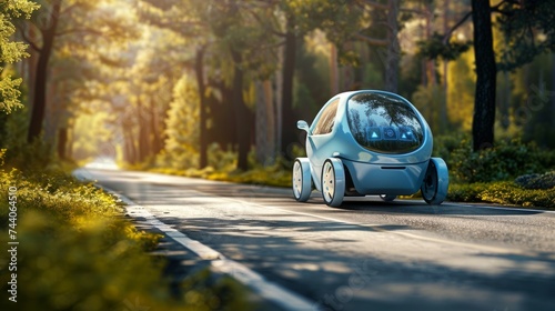 A 3D rendering of a futuristic car.  © Aris Suwanmalee