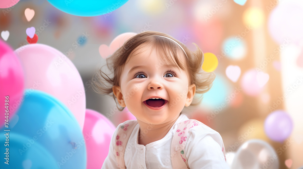 child with balloons girl with balloons happy birthday party  holiday   wallpaper